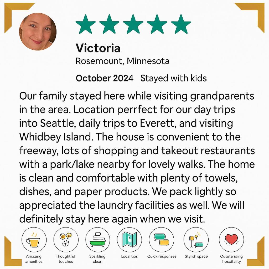 לינווד Entire House With Four Bedrooms, Hot Tub, Bbq, Private Backyard, Free Wifi And Parking, Near Seattle, Ev מראה חיצוני תמונה